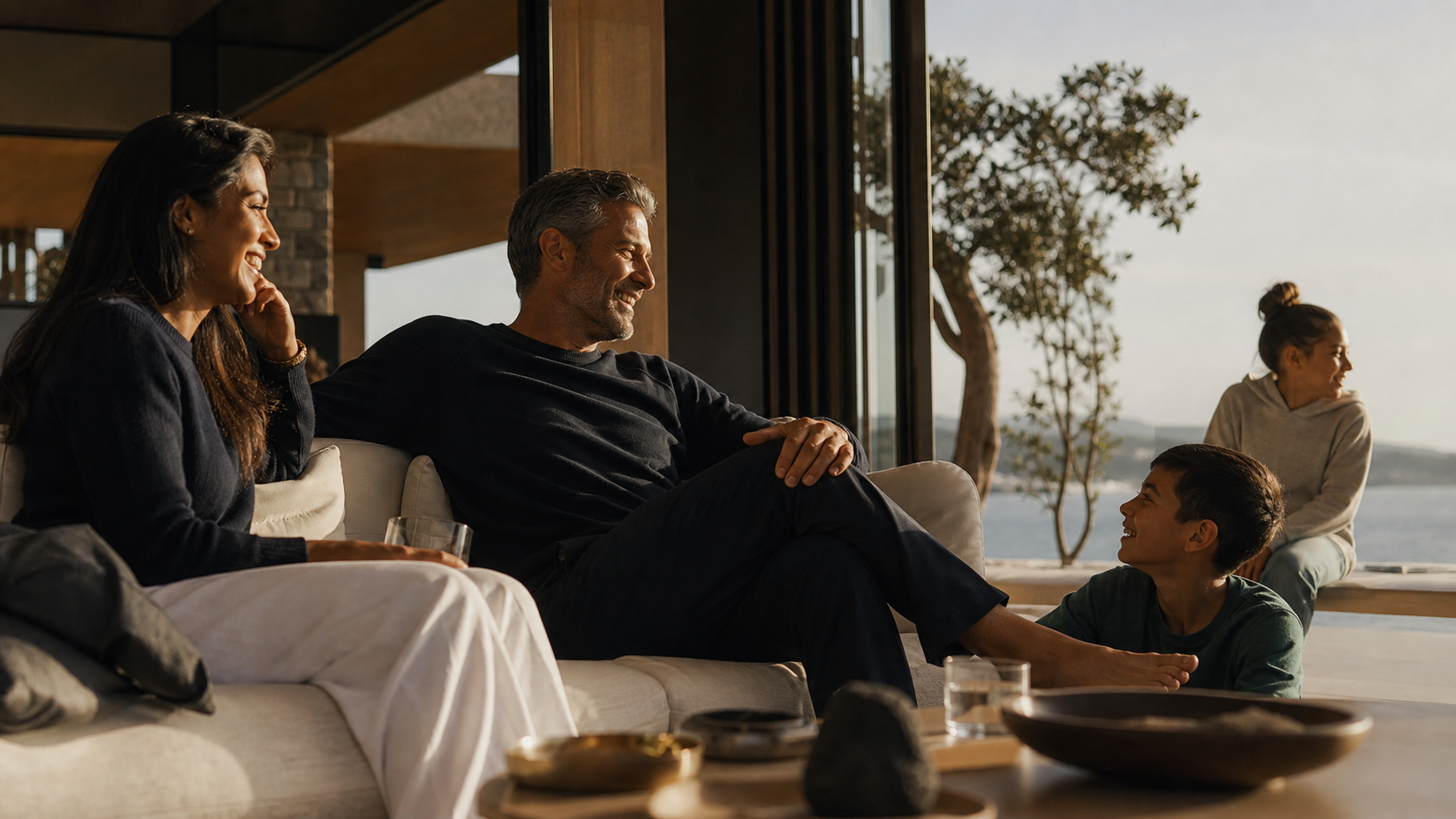 A CEO fully present with family at home
